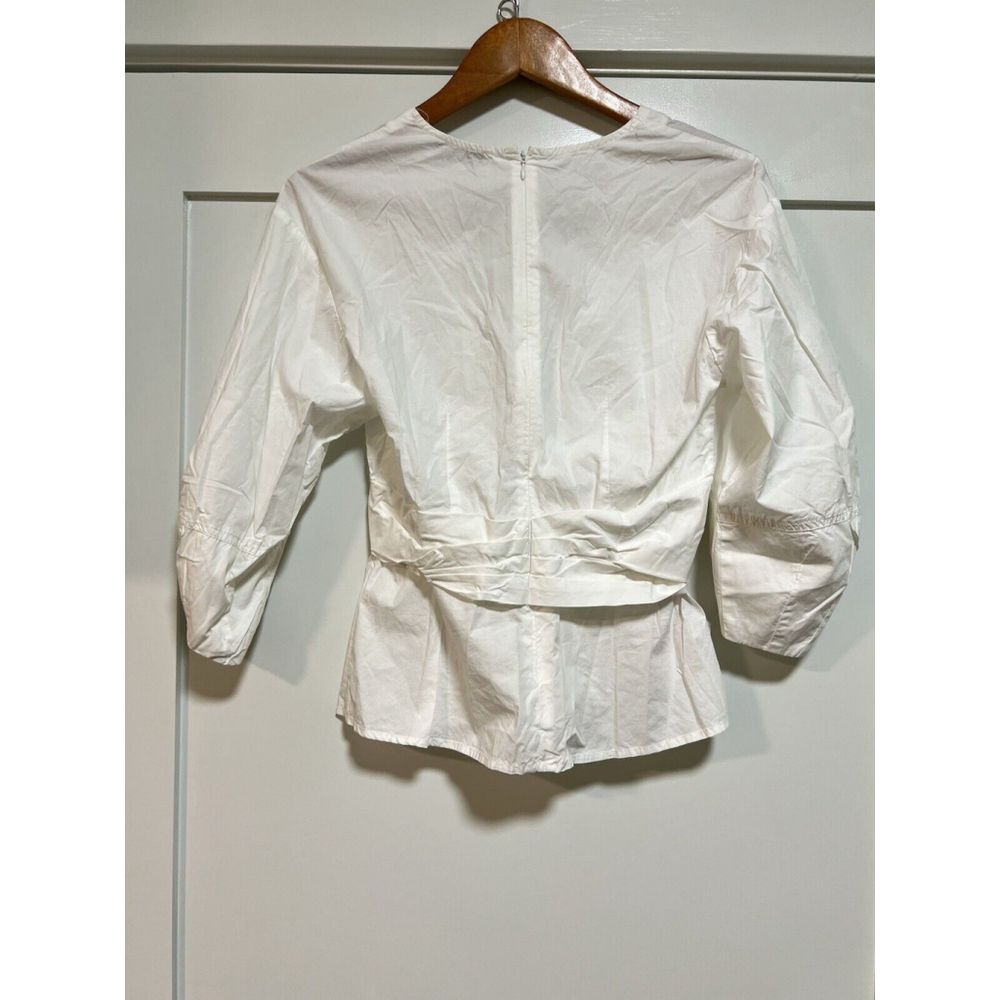 Derek Lam 10 Crosby Noe Blouse Optic White Size 42 (M)‎ MSRP: $ 295.00 - Picture 9 of 10